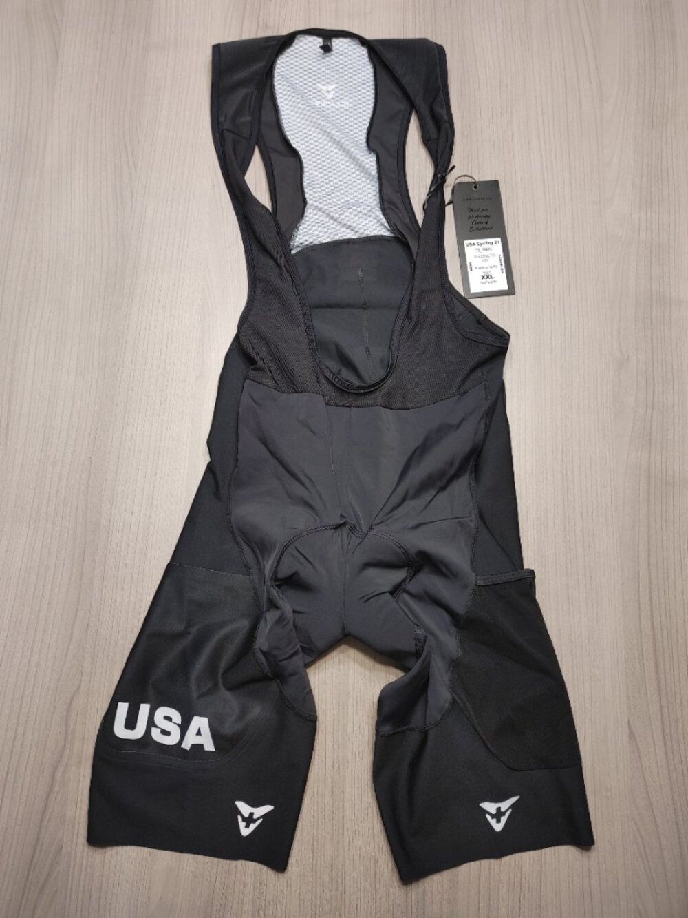 Men's Cuore USA Cycling Silver Cycling Bib Shorts Size XXL